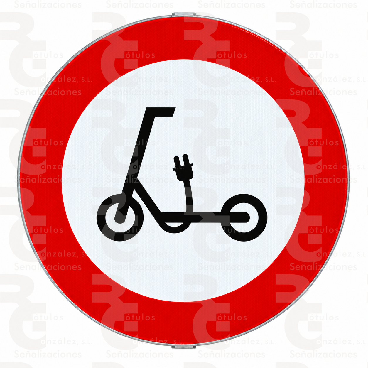 rg-montaje-r-118-mopu-2026 R-118 · Entrada prohibida a vehículos de movilidad personal · Acero MOPU CE - Imagen 1