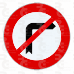 R-302 · Giro a la derecha prohibido · Acero MOPU CE