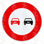 R-305 · Adelantamiento prohibido · Aluminio CE