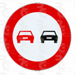 R-305 · Adelantamiento prohibido · Acero MOPU CE