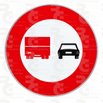 R-306 · Adelantamiento prohibido para camiones · Aluminio CE
