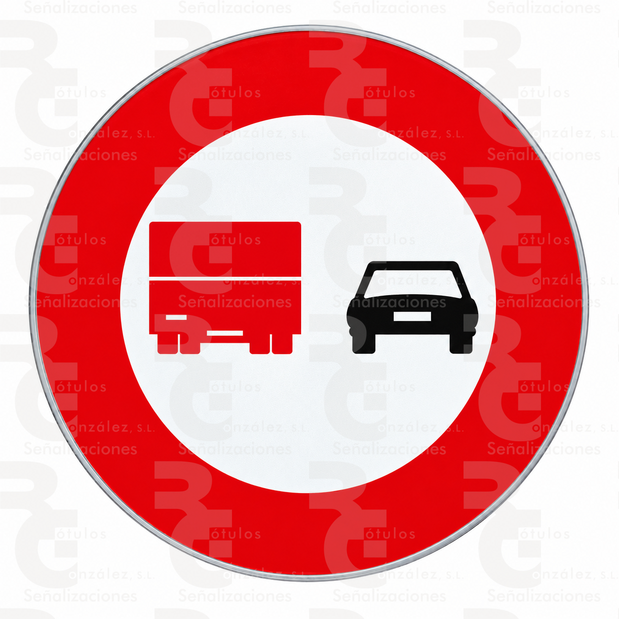 rg-montaje-r-306-alu-2026 R-306 · Adelantamiento prohibido para camiones · Aluminio CE - Imagen 1