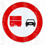 R-306 · Adelantamiento prohibido para camiones · Acero MOPU CE