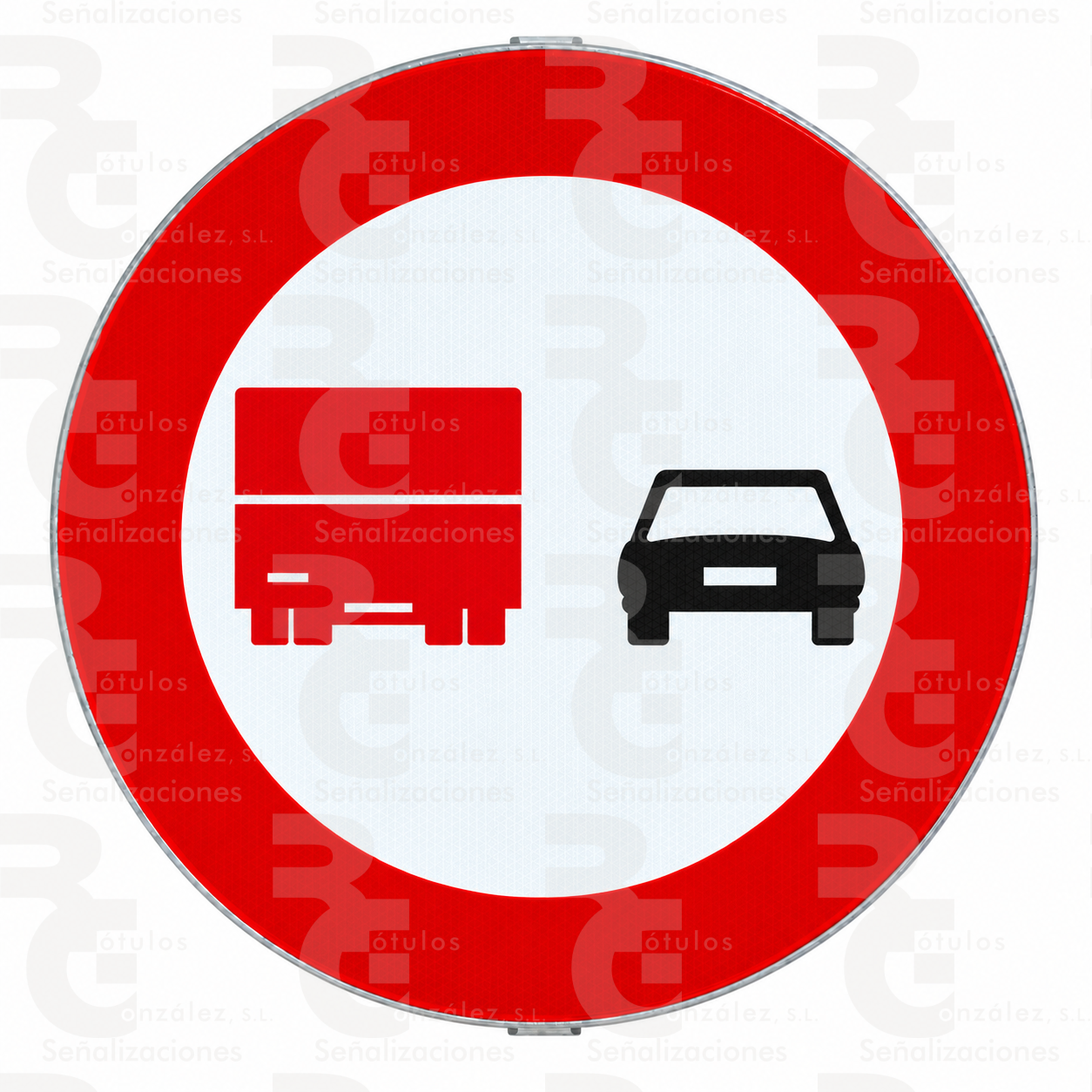 rg-montaje-r-306-mopu-2026 R-306 · Adelantamiento prohibido para camiones · Acero MOPU CE - Imagen 1
