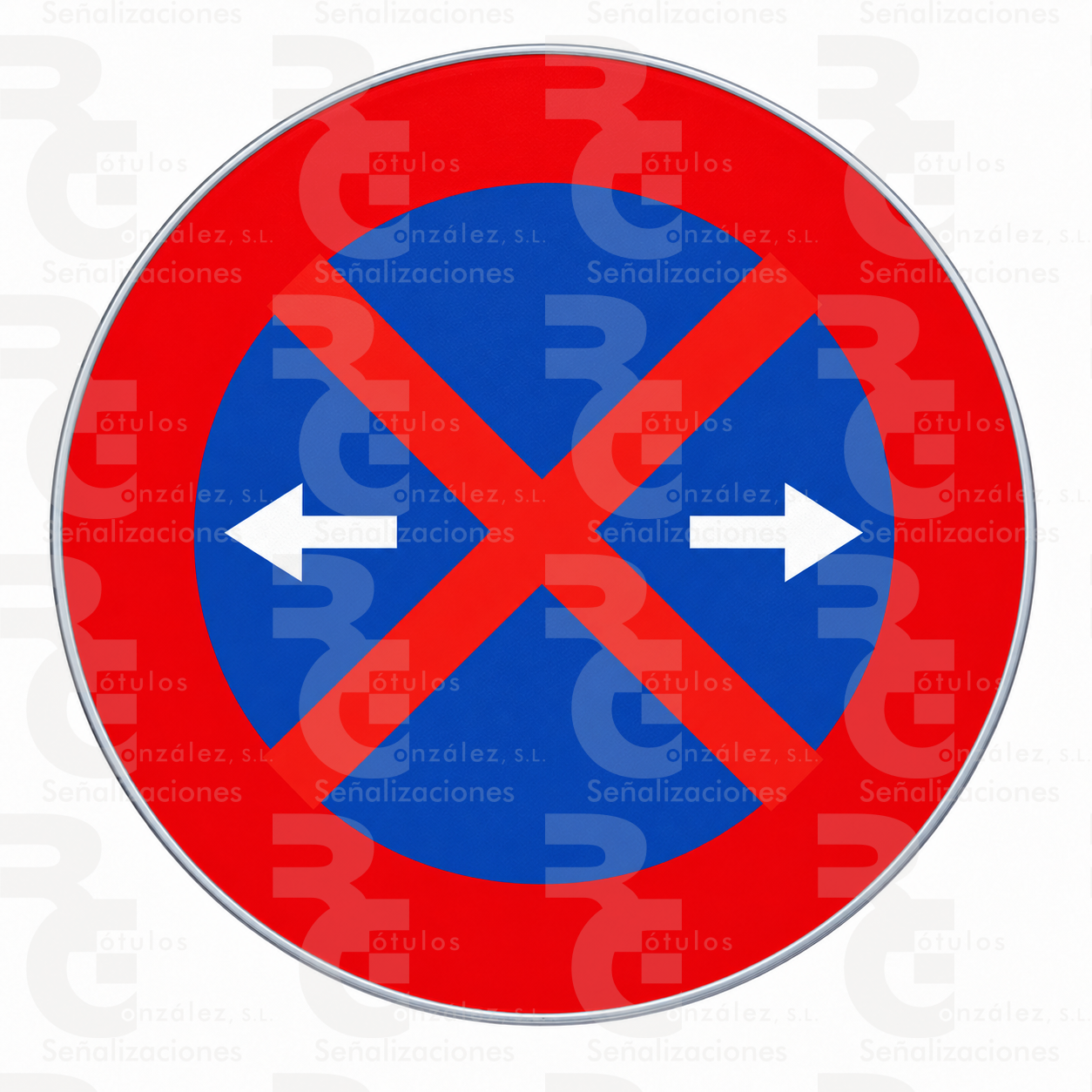 rg-montaje-r-307a-alu-2026 R-307a · Parada y estacionamiento prohibido hacia ambos lados · Aluminio CE - Imagen 1