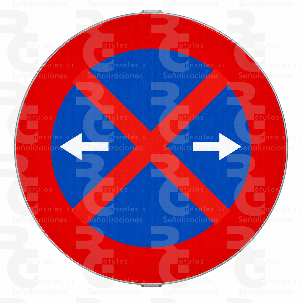 rg-montaje-r-307a-mopu-2026 R-307a · Parada y estacionamiento prohibido hacia ambos lados · Acero MOPU CE - Imagen 1