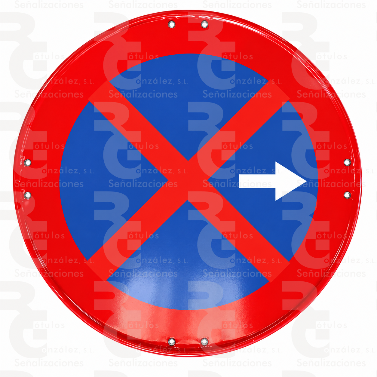 rg-montaje-r-307b-eco-2026 R-307b · Parada y estacionamiento prohibido hacia la derecha · Económica - Imagen 1