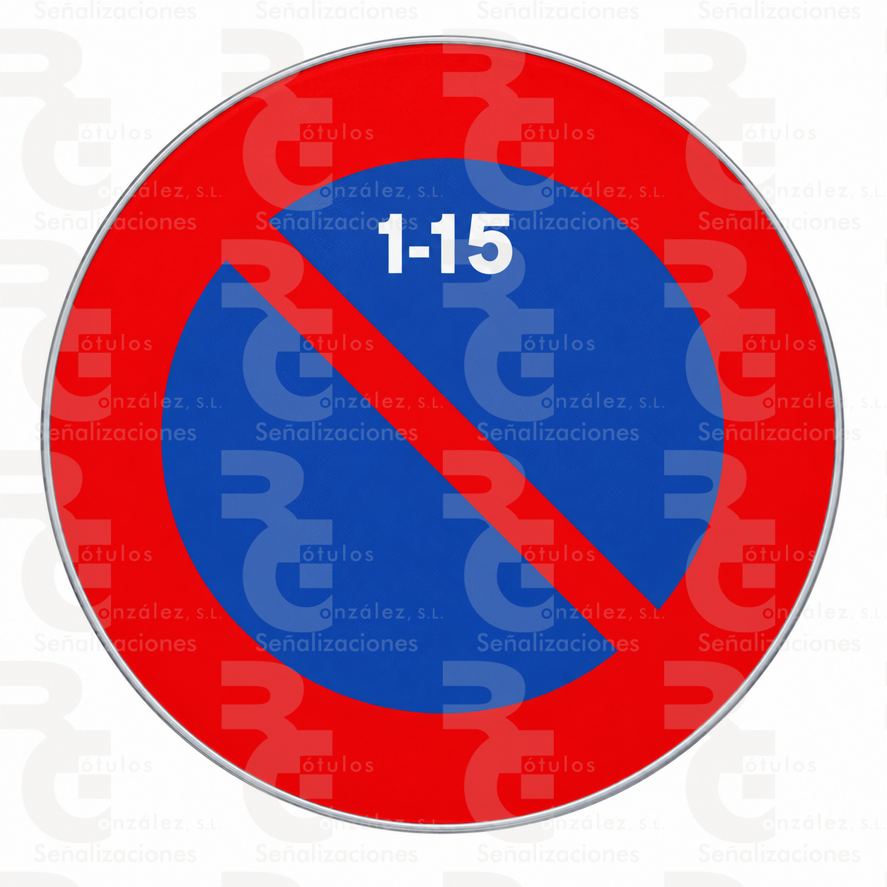 rg-montaje-r-308c-alu-2026 R-308c · Estacionamiento prohibido la primera quincena · Aluminio CE - Imagen 1