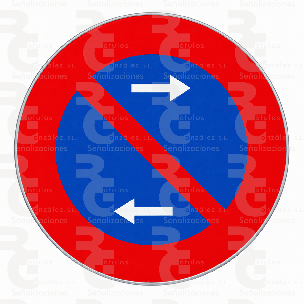 rg-montaje-r-308f-alu-2026 R-308f · Estacionamiento prohibido hacia ambos lados · Aluminio CE - Imagen 1