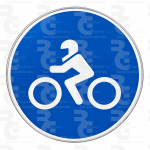 R-405 · Calzada obligatoria para motocicletas de dos ruedas · Aluminio CE