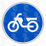 R-407b · Vía reservada y obligatoria para ciclomotores · Aluminio CE