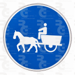 R-408 · Camino obligatorio para vehículos de tracción animal · Aluminio CE