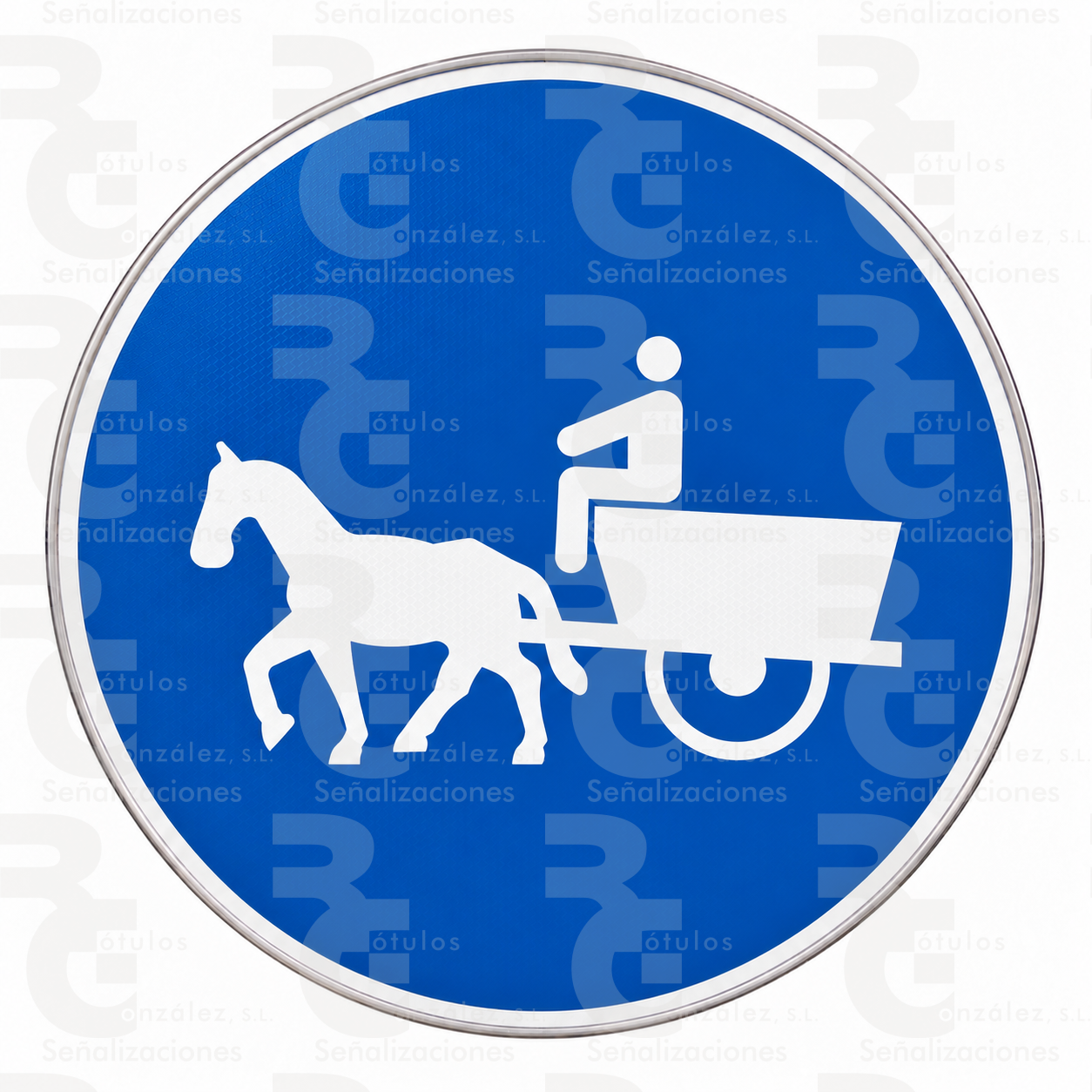 rg-montaje-r-408-aluminio-final-2026 R-408 · Camino obligatorio para vehículos de tracción animal · Aluminio CE - Imagen 1