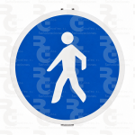 R-410 · Camino reservado y obligatorio para peatones · Acero MOPU CE