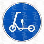 R-420 · Vía reservada y obligatoria para vehículos de movilidad personal · Aluminio CE