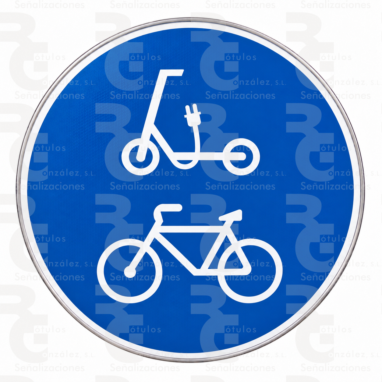 rg-montaje-r-421-aluminio-final-2026 R-421 · Vía reservada y obligatoria para ciclos y para vehículos de movilidad personal · Aluminio CE - Imagen 1