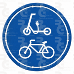 R-421 · Vía reservada y obligatoria para ciclos y para vehículos de movilidad personal · Económica