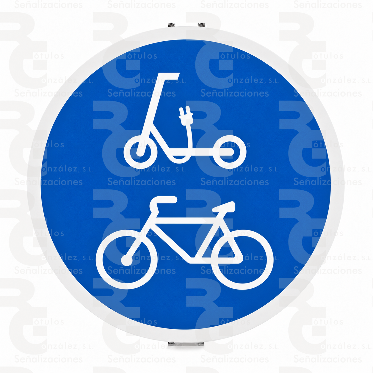 rg-montaje-r-421-mopu-final-2026 R-421 · Vía reservada y obligatoria para ciclos y para vehículos de movilidad personal · Acero MOPU CE - Imagen 1