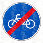 R-505 · Fin de vía reservada y obligatoria para ciclos · Aluminio CE