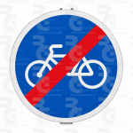 R-505 · Fin de vía reservada y obligatoria para ciclos · Acero MOPU CE