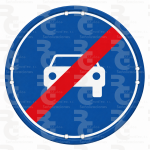 R-507 · Fin de calzada obligatoria para automóviles, excepto motocicletas de dos ruedas · Económica