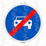 R-507 · Fin de calzada obligatoria para automóviles, excepto motocicletas de dos ruedas · Acero MOPU CE