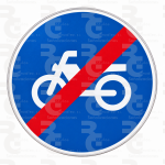 R-510 · Fin de vía reservada y obligatoria para ciclomotores · Aluminio CE