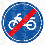 R-510 · Fin de vía reservada y obligatoria para ciclomotores · Económica