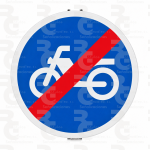 R-510 · Fin de vía reservada y obligatoria para ciclomotores · Acero MOPU CE