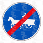 R-511 · Fin de camino obligatorio para vehículos de tracción animal · Aluminio CE