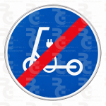 R-515 · Fin de vía reservada y obligatoria para vehículos de movilidad personal · Aluminio CE