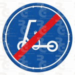 R-515 · Fin de vía reservada y obligatoria para vehículos de movilidad personal · Económica