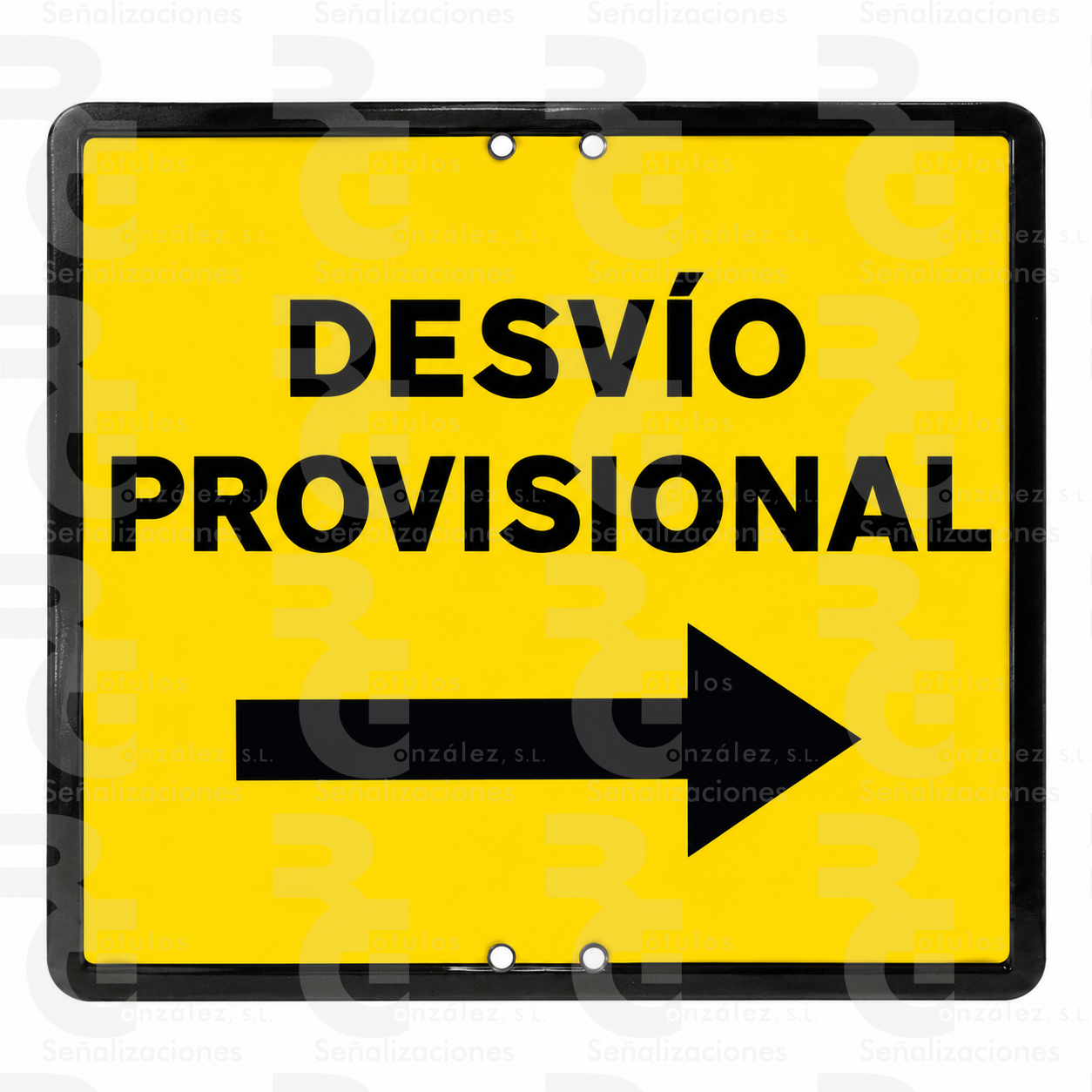 senal-eco-50-desvio-derecha Desvío provisional a la derecha · 50 × 50 cm · No reflectante - Imagen 1