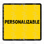 Señal de obras personalizable · 50 × 50 cm · No reflectante