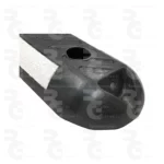 Separador de carril de caucho 100 × 15 × 5 cm · Negro con bandas blancas - Imagen 2