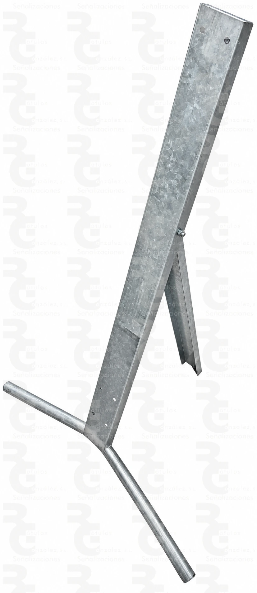 tripode-gigante-galvanizado-frontal-rg Trípode gigante galvanizado para señales M.O.P.U. de Ø 90 cm y lado 135 cm - Imagen 1