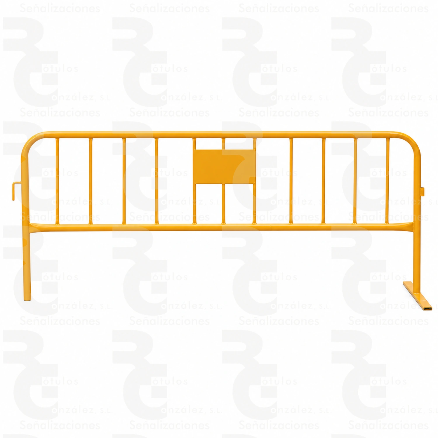 valla-metalica-frontal-mejorada-rg Valla peatonal metálica de 2,50 × 1,00 m con pie fijo - Imagen 1